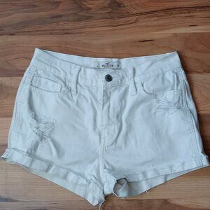 Hollister White Jean Shorts